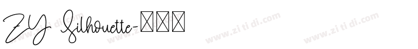 ZY Silhouette字体转换